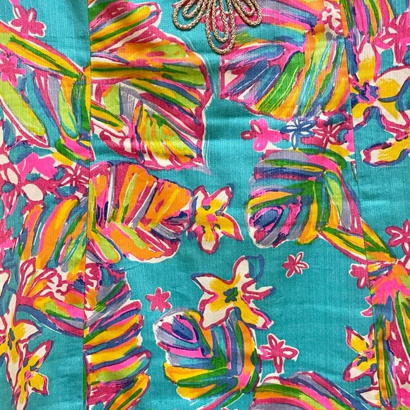 LILLY PULITZER Gabby Dress Sea Blue Summer Haze Size 2 - Picture 7 of 9